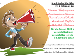 Bund fördert Musikfestivals ab 2024 mit 5 Millionen Euro